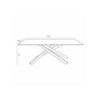 Table fixe MIKADO verre extra clair