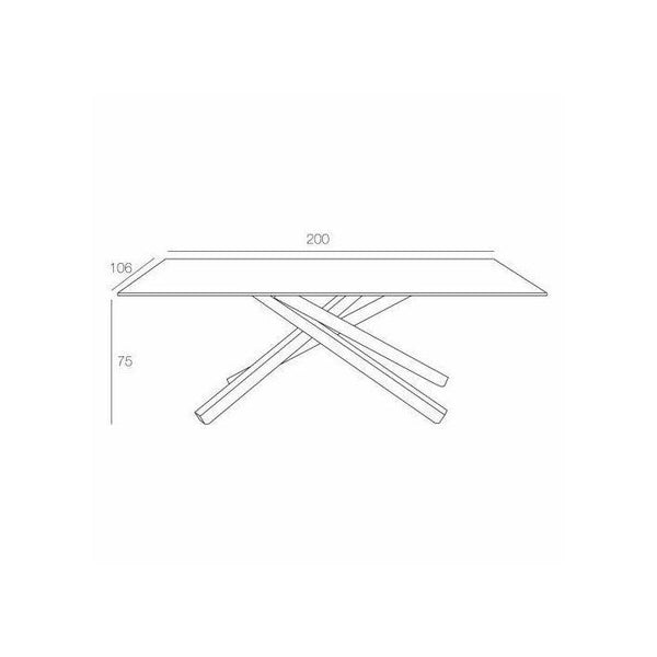 Table fixe MIKADO verre extra clair