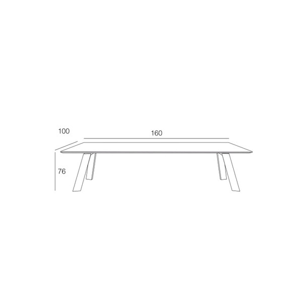 Table fixe TAZ verre transparent