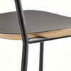 Tabouret bas plaqué bois Fenix MAHLER