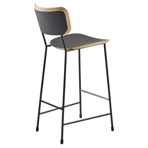 Tabouret bas plaqué bois Fenix MAHLER