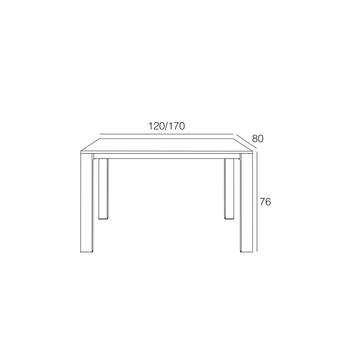 Table extensible BAZIC mélaminé noyer