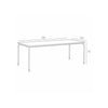 Table fixe MAHLER Fenix noir bord multistrate structure acier verni noir