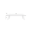 Table fixe TAZ verre transparent